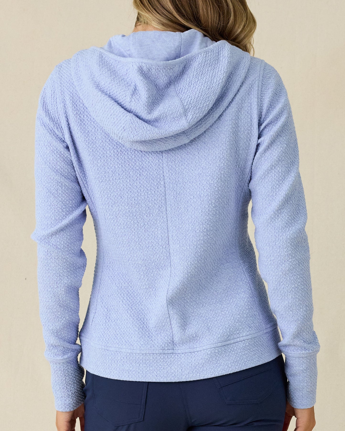 Straight Down Highland Hooded Jacket - Blue Heather