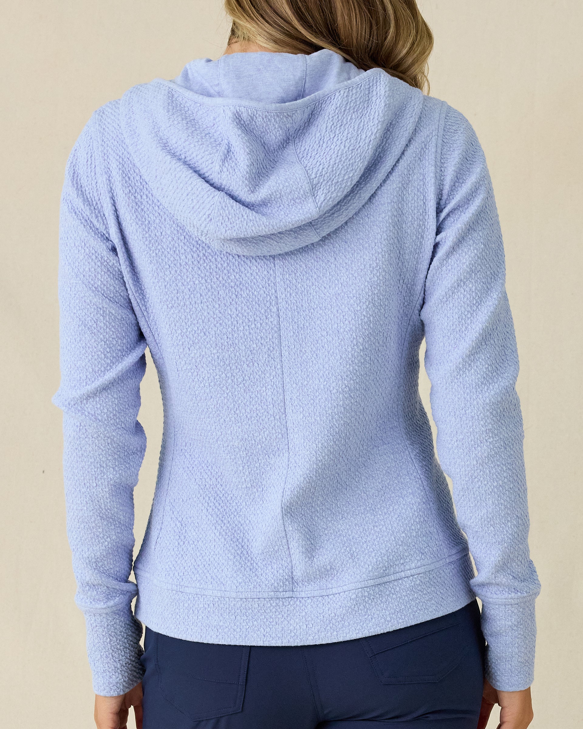 Straight Down Highland Hooded Jacket - Blue Heather