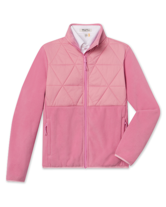 Straight Down Laurel Hybrid Fleece Jacket - Sweet Rose