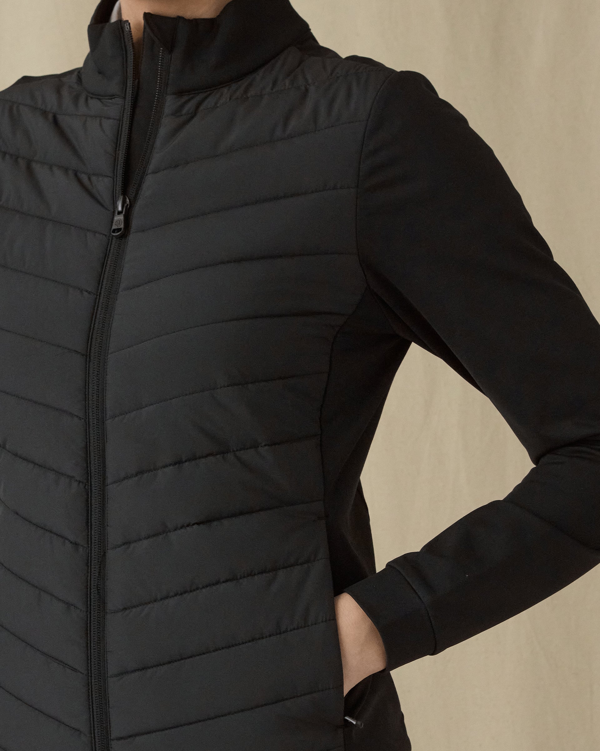 Straight Down Ida Hybrid Jacket - Black