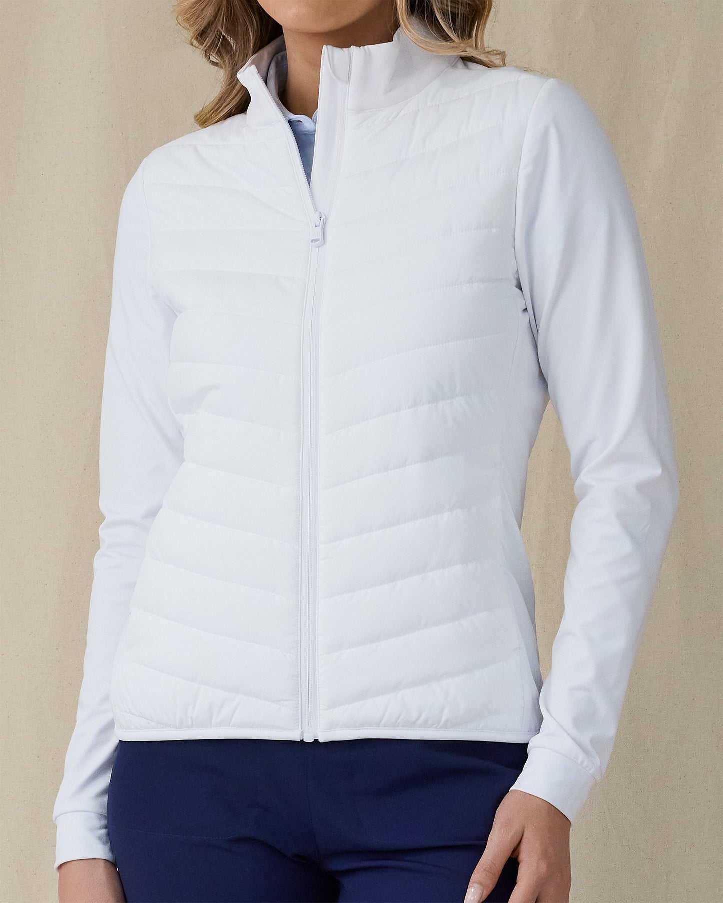 Straight Down Ida Hybrid Jacket - White