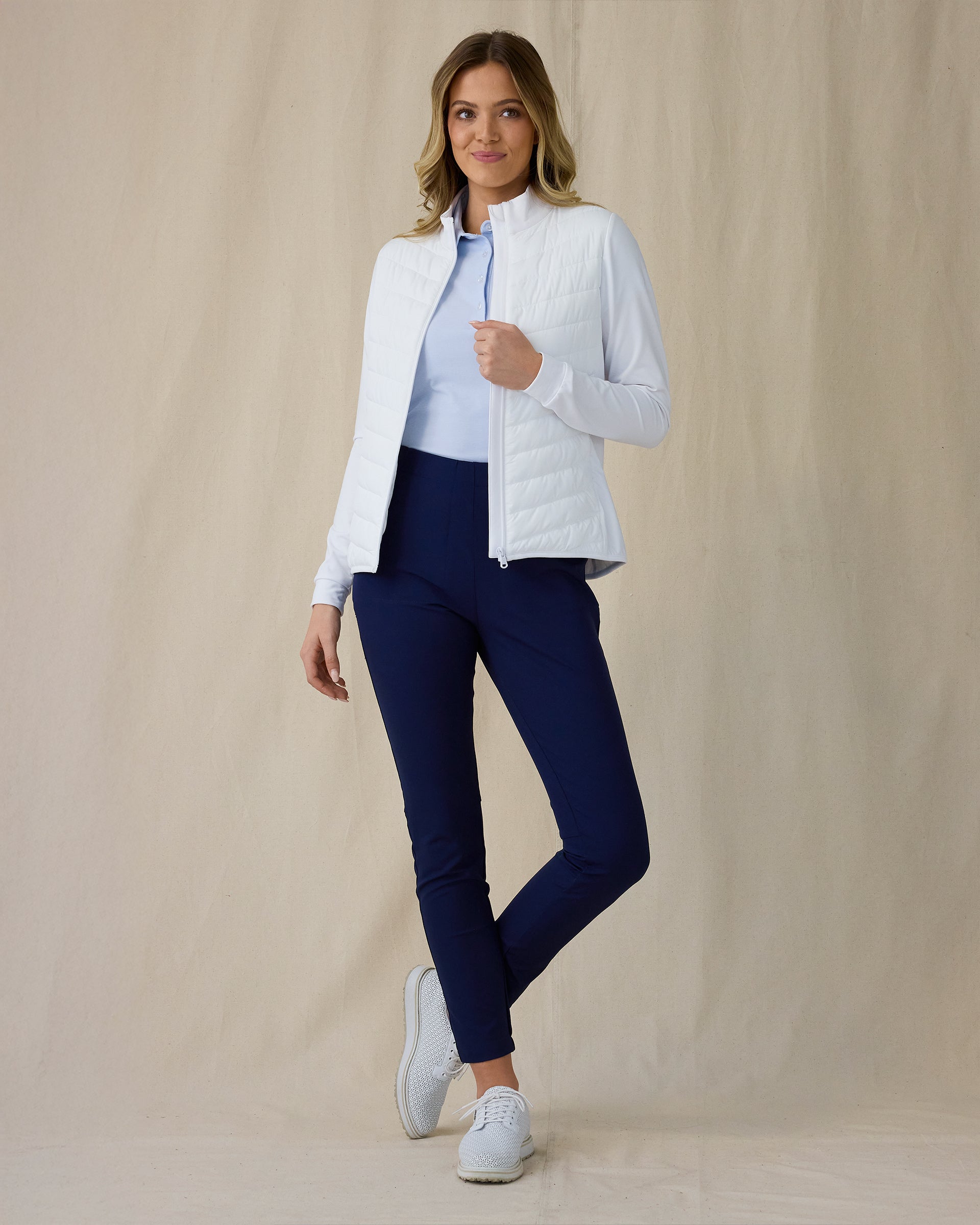 Straight Down Ida Hybrid Jacket - White