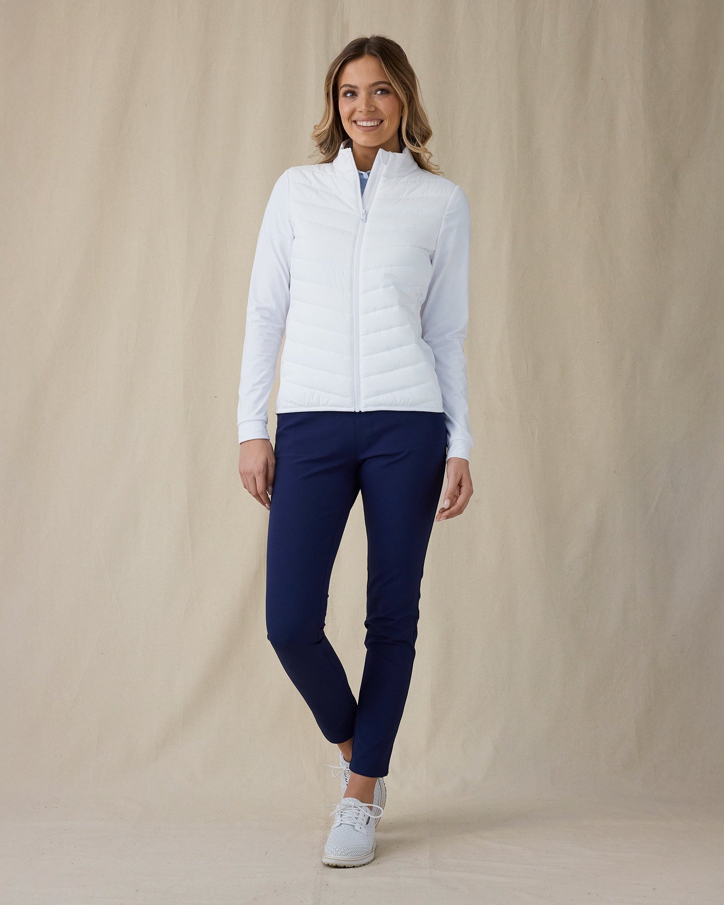 Straight Down Ida Hybrid Jacket - White