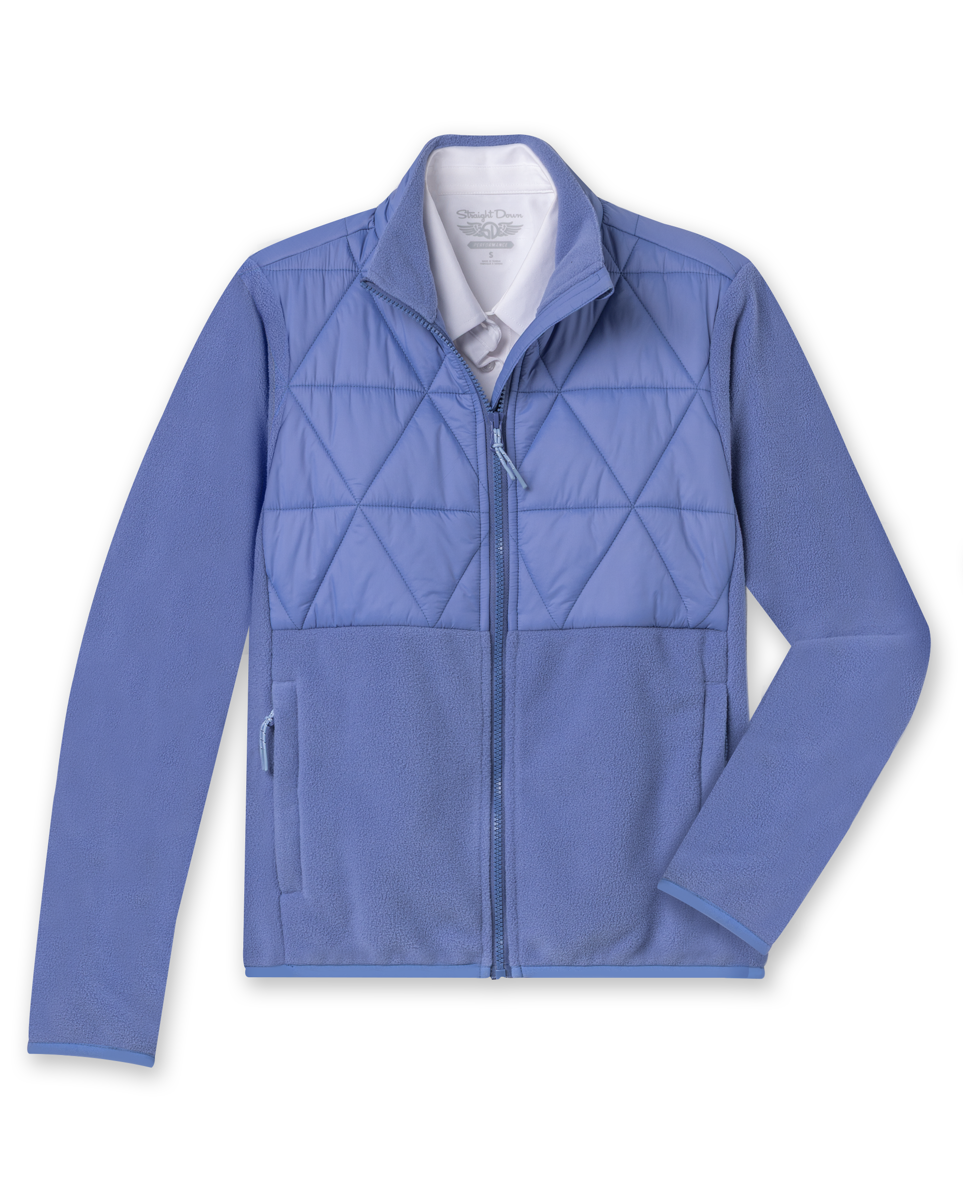 Straight Down Laurel Hybrid Fleece Jacket - Blueberry
