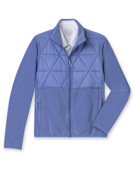Straight Down Laurel Hybrid Fleece Jacket - Blueberry