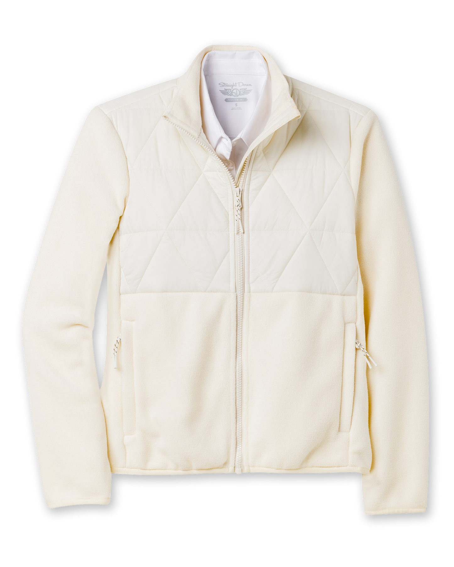 Straight Down Laurel Hybrid Fleece Jacket - Cream