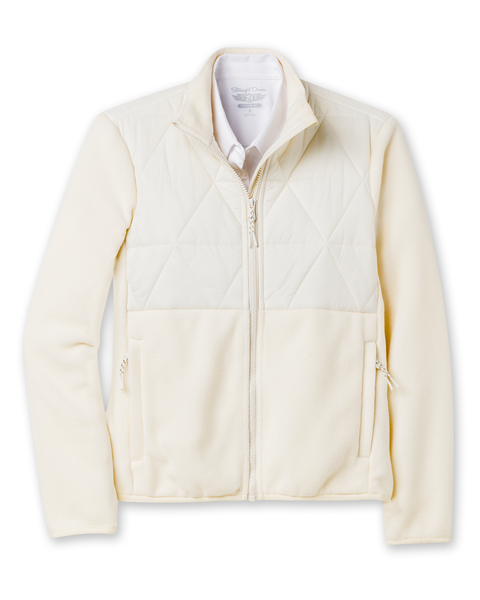 Straight Down Laurel Hybrid Fleece Jacket - Cream