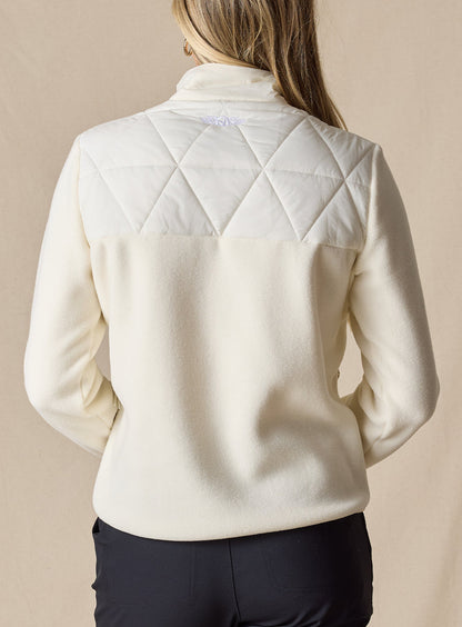 Straight Down Laurel Hybrid Fleece Jacket - Cream