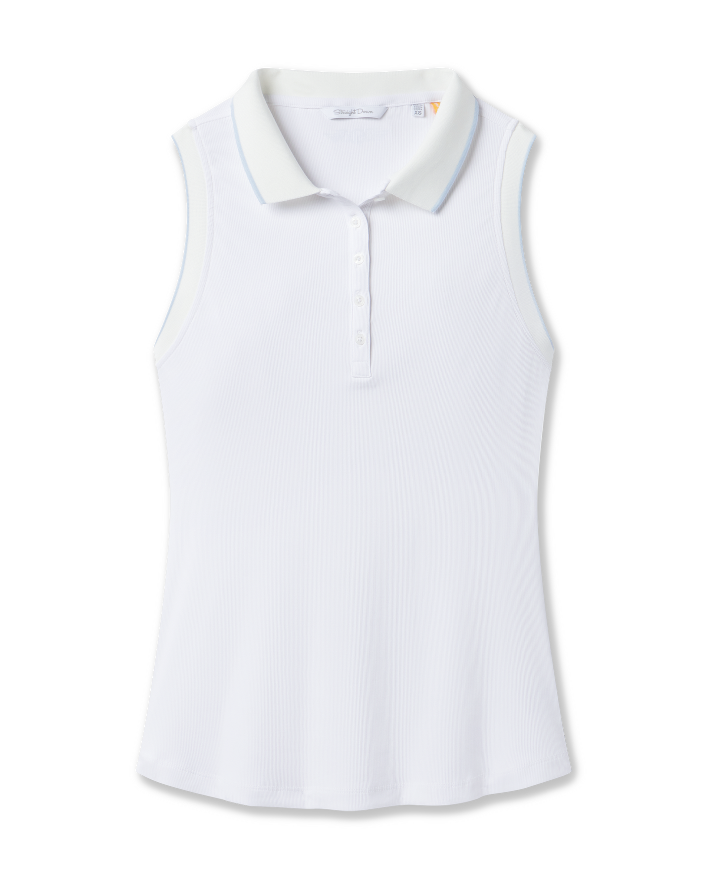 Straight Down Sami Sleeveless Polo - White