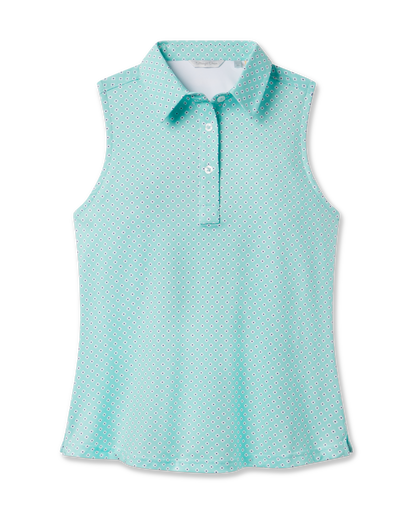 Straight Down Empress Sleeveless Polo - Cascade