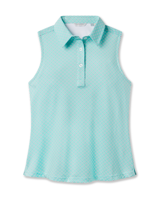 Straight Down Empress Sleeveless Polo - Cascade