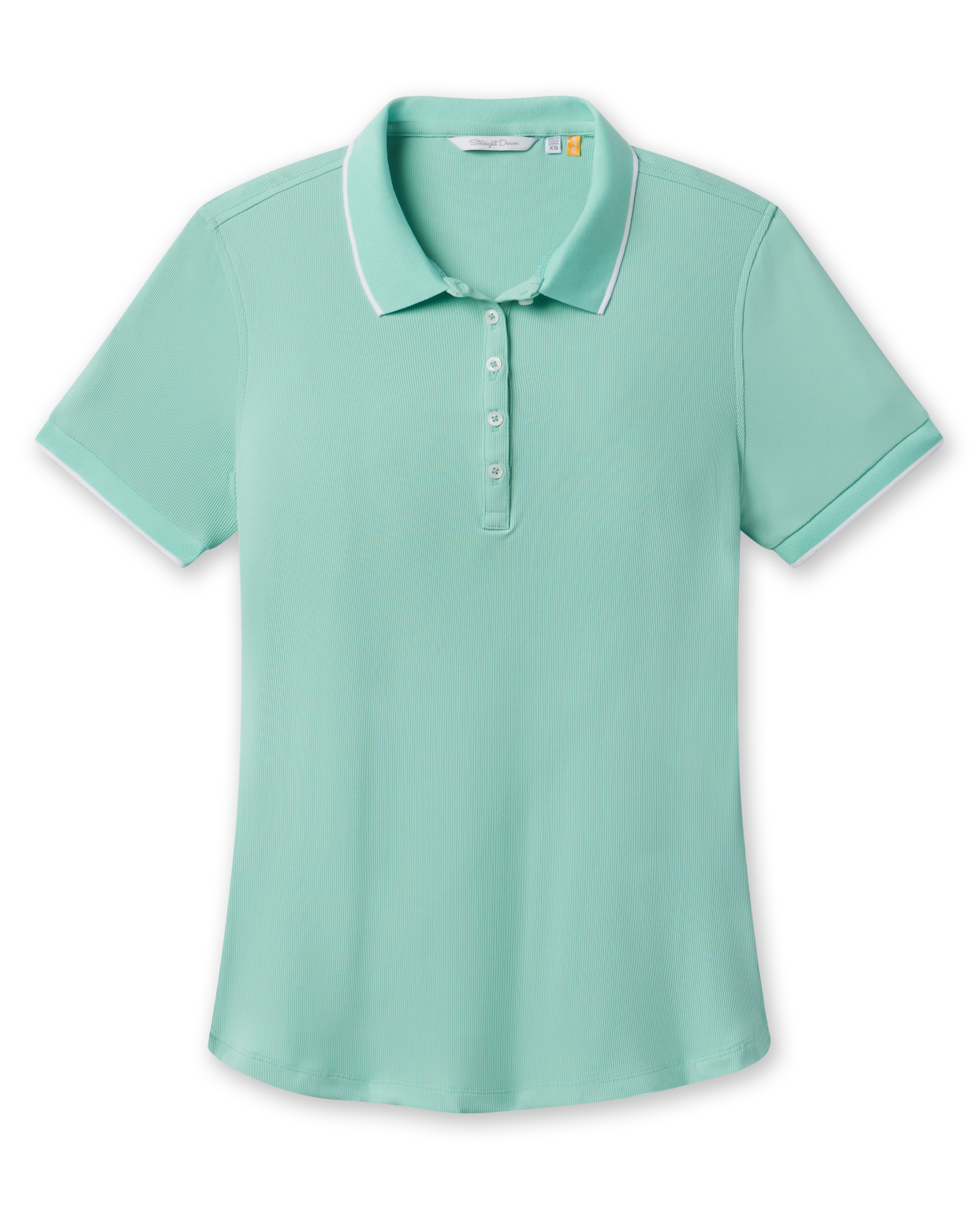 Straight Down Sindy Rib Knit Polo - Cascade
