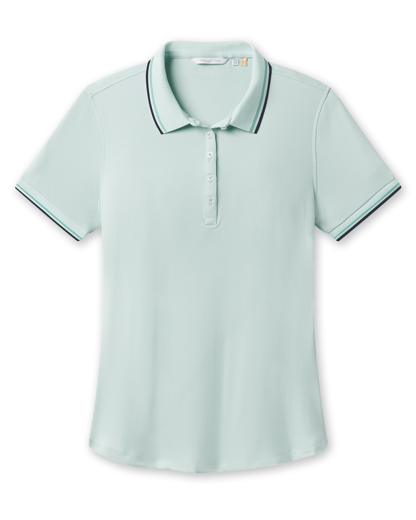 Straight Down Sindy Rib Knit Polo - Mint
