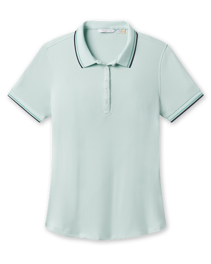 Straight Down Sindy Rib Knit Polo - Mint
