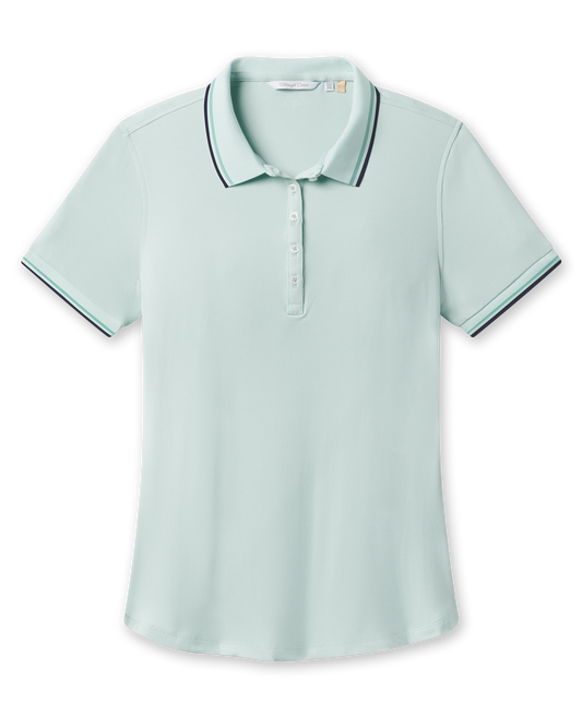 Straight Down Sindy Rib Knit Polo - Mint