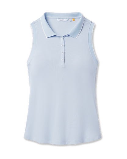 Straight Down Sami Sleeveless Polo - Lake