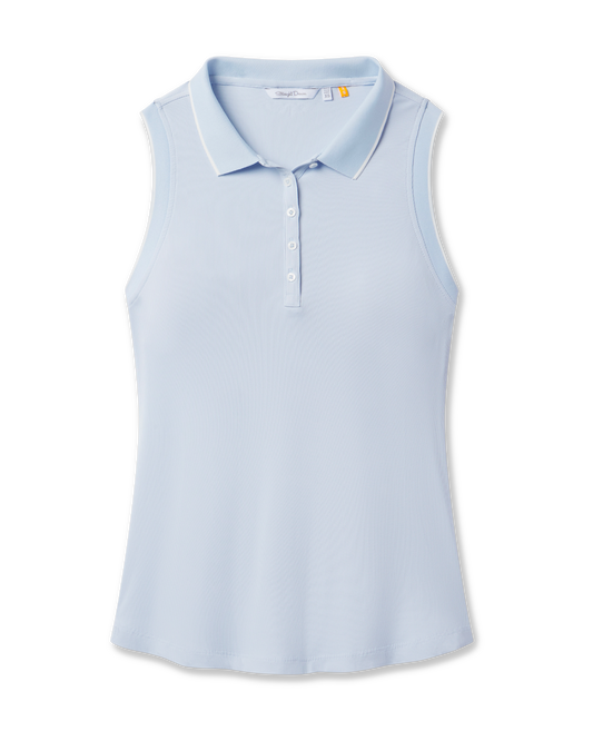 Straight Down Sami Sleeveless Polo - Lake