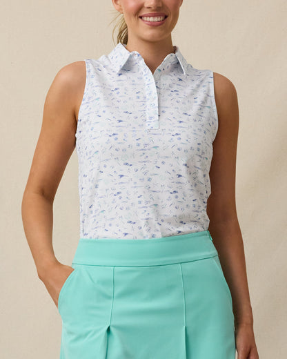 Straight Down Paradise Lost Sleeveless Polo - Tidal