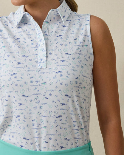 Straight Down Paradise Lost Sleeveless Polo - Tidal