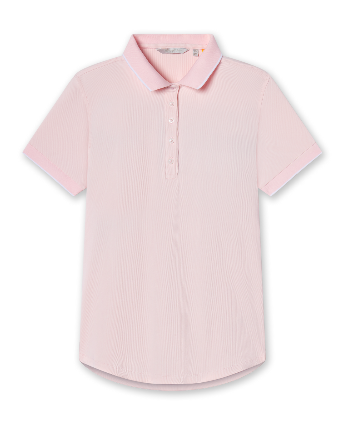 Straight Down Sindy Rib Knit Polo - Pearl