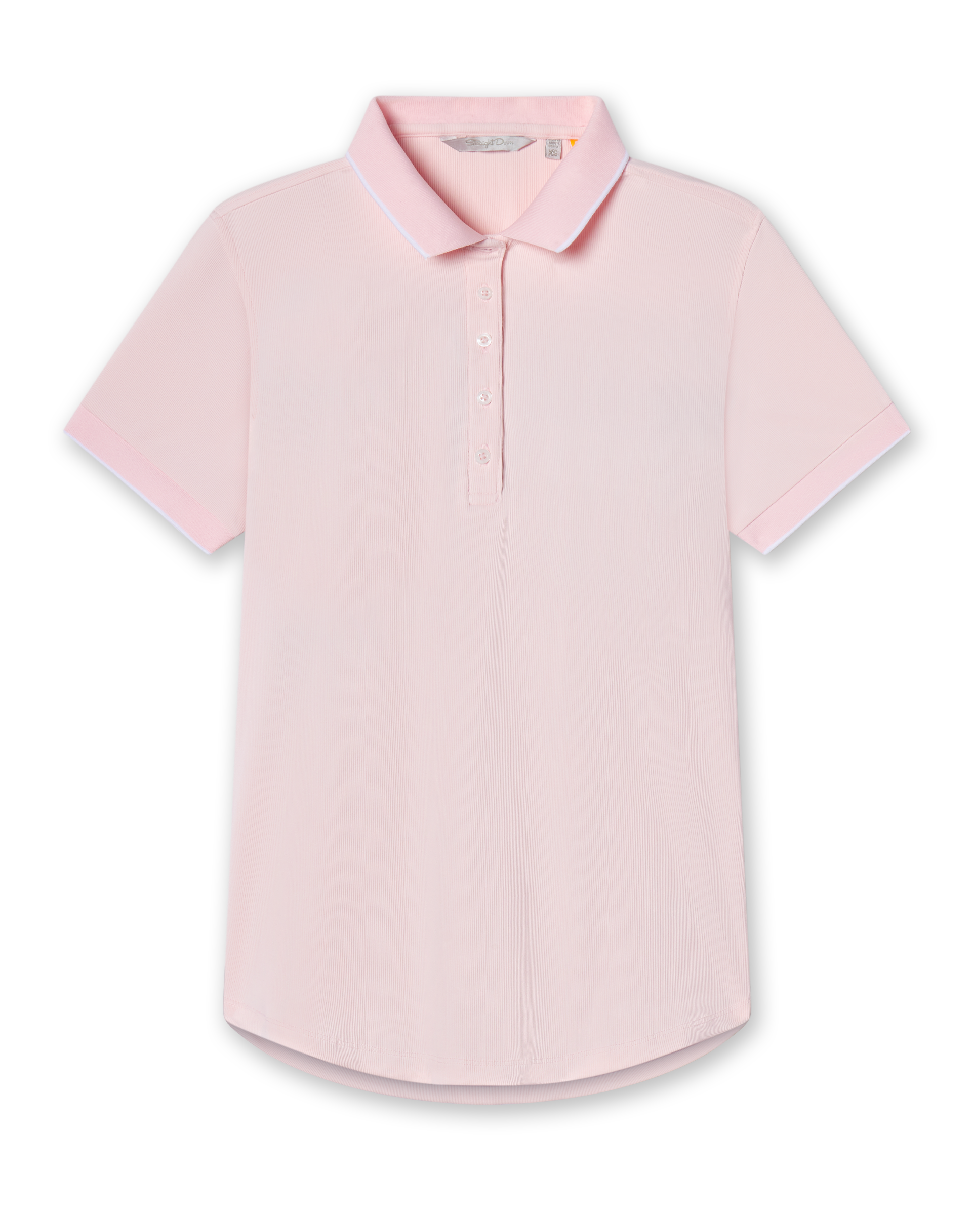 Straight Down Sindy Rib Knit Polo - Pearl