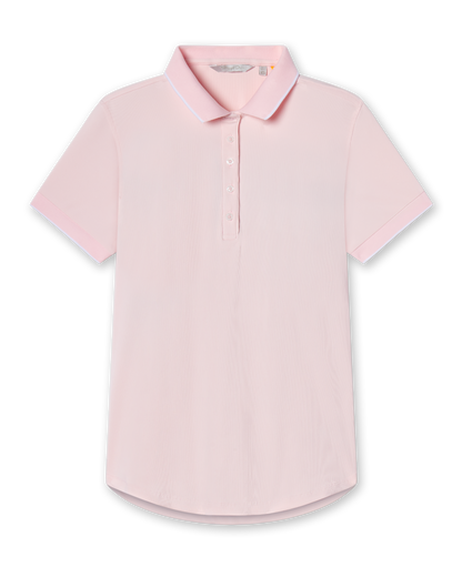 Straight Down Sindy Rib Knit Polo - Pearl