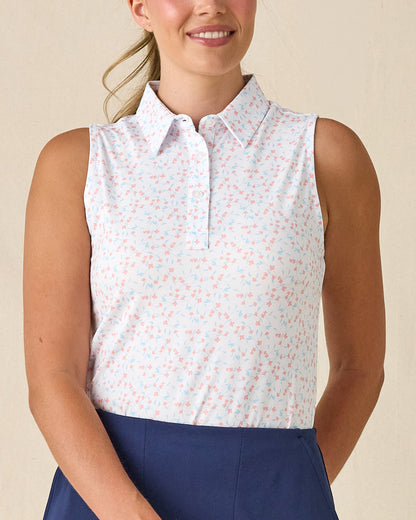 Straight Down Valerie Sleeveless Polo - Spritz
