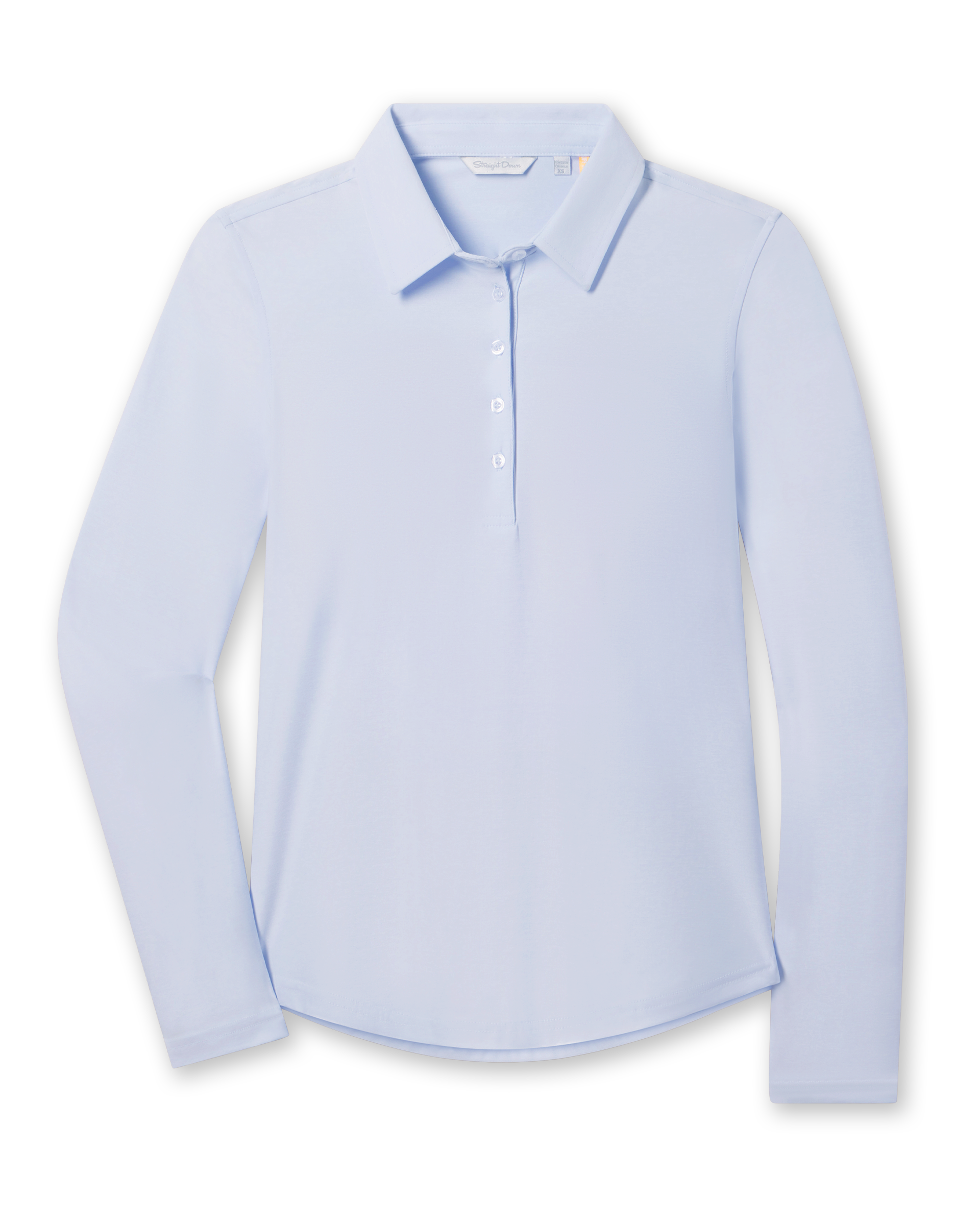 Straight Down Midday Long Sleeve Polo - Powder