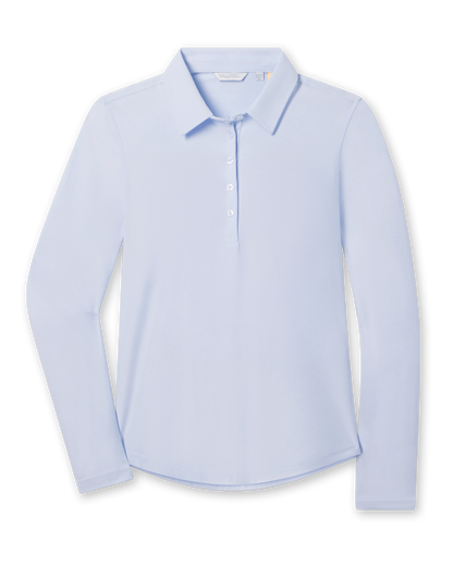 Straight Down Midday Long Sleeve Polo - Powder