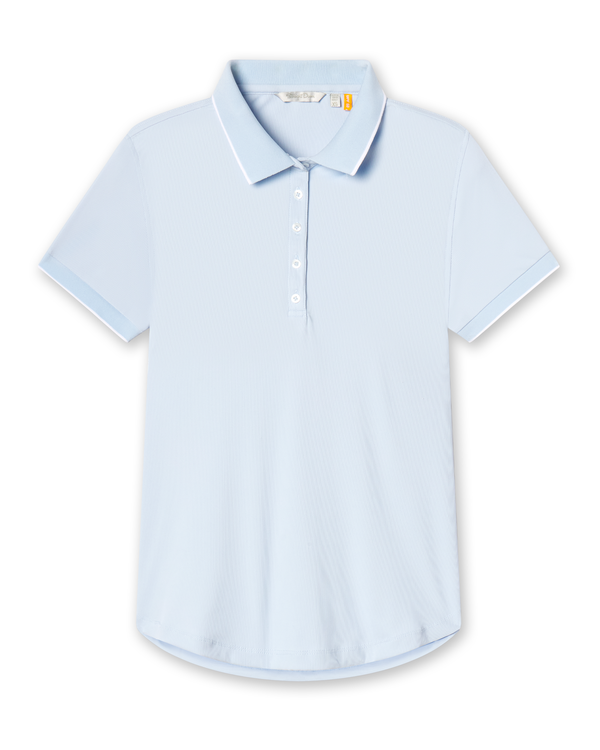 Straight Down Sindy Rib Knit Polo - Lake