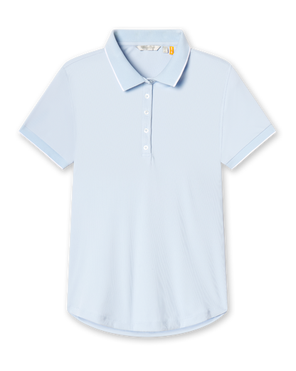 Straight Down Sindy Rib Knit Polo - Lake