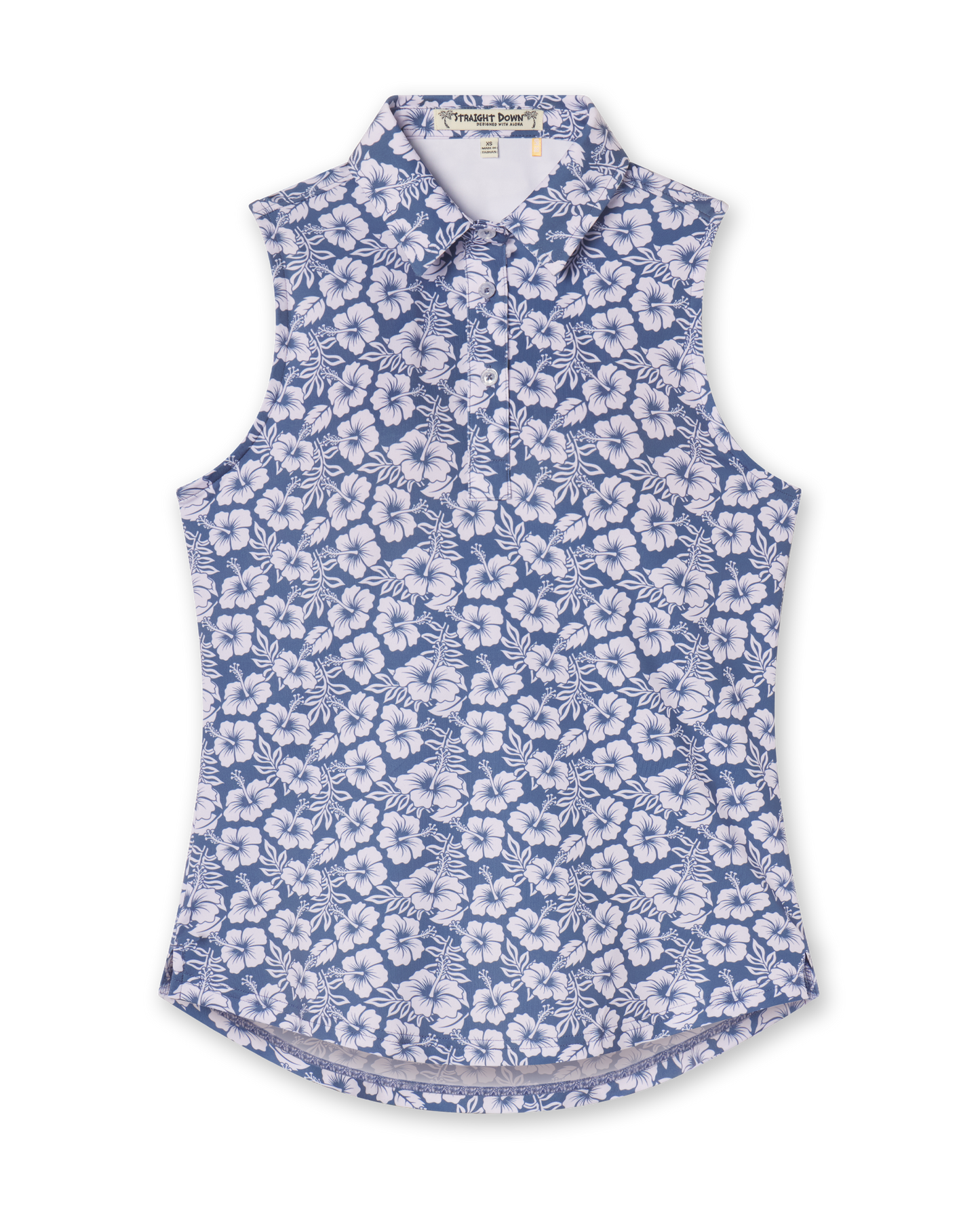 Straight Down Moloka'i Sleeveless Polo - Moonlight