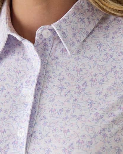 Straight Down Kokomo Polo - White