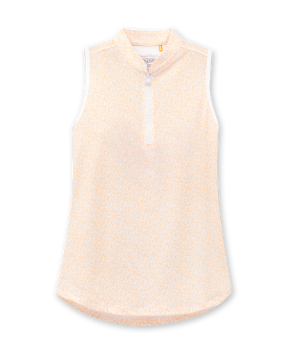 Straight Down Orchard Sleeveless Polo - Bellini