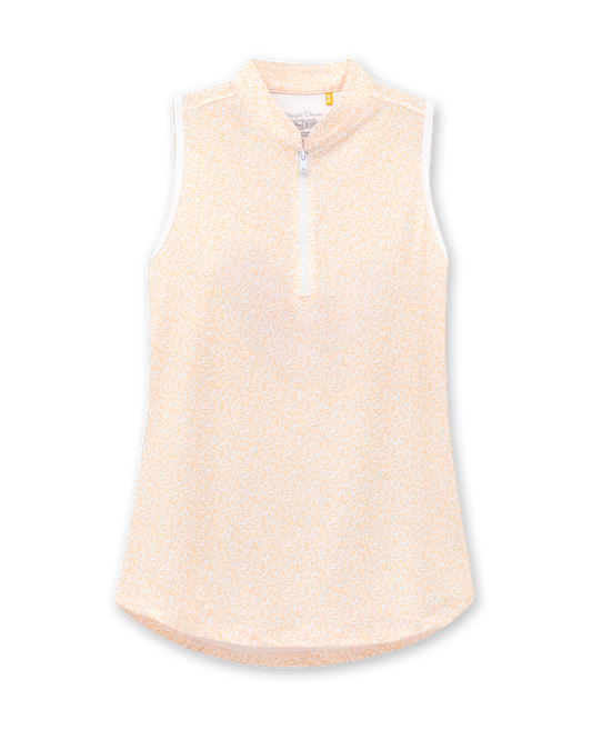 Straight Down Orchard Sleeveless Polo - Bellini
