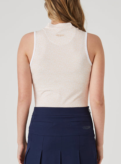 Straight Down Orchard Sleeveless Polo - Bellini