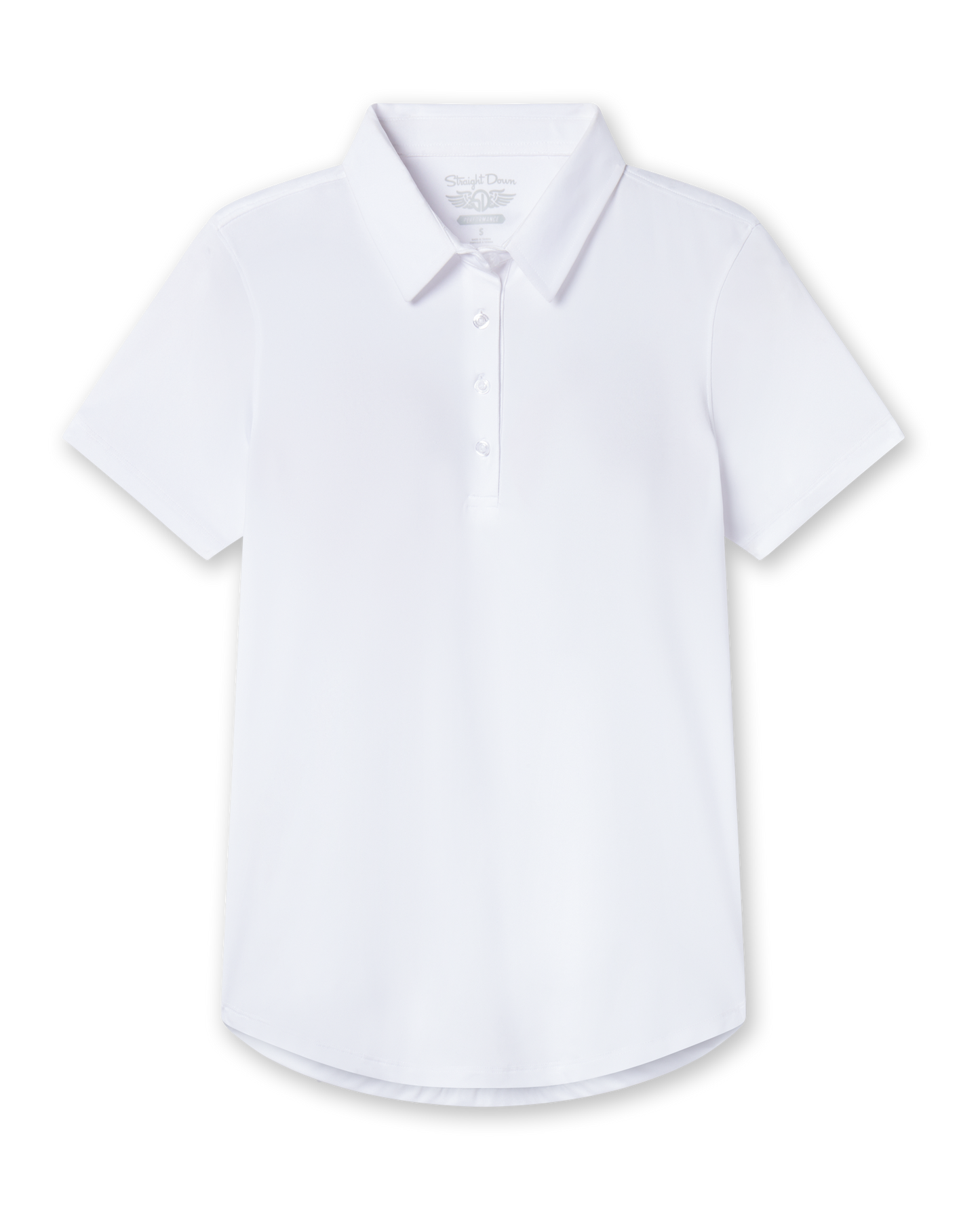 Straight Down Abbot Polo - White