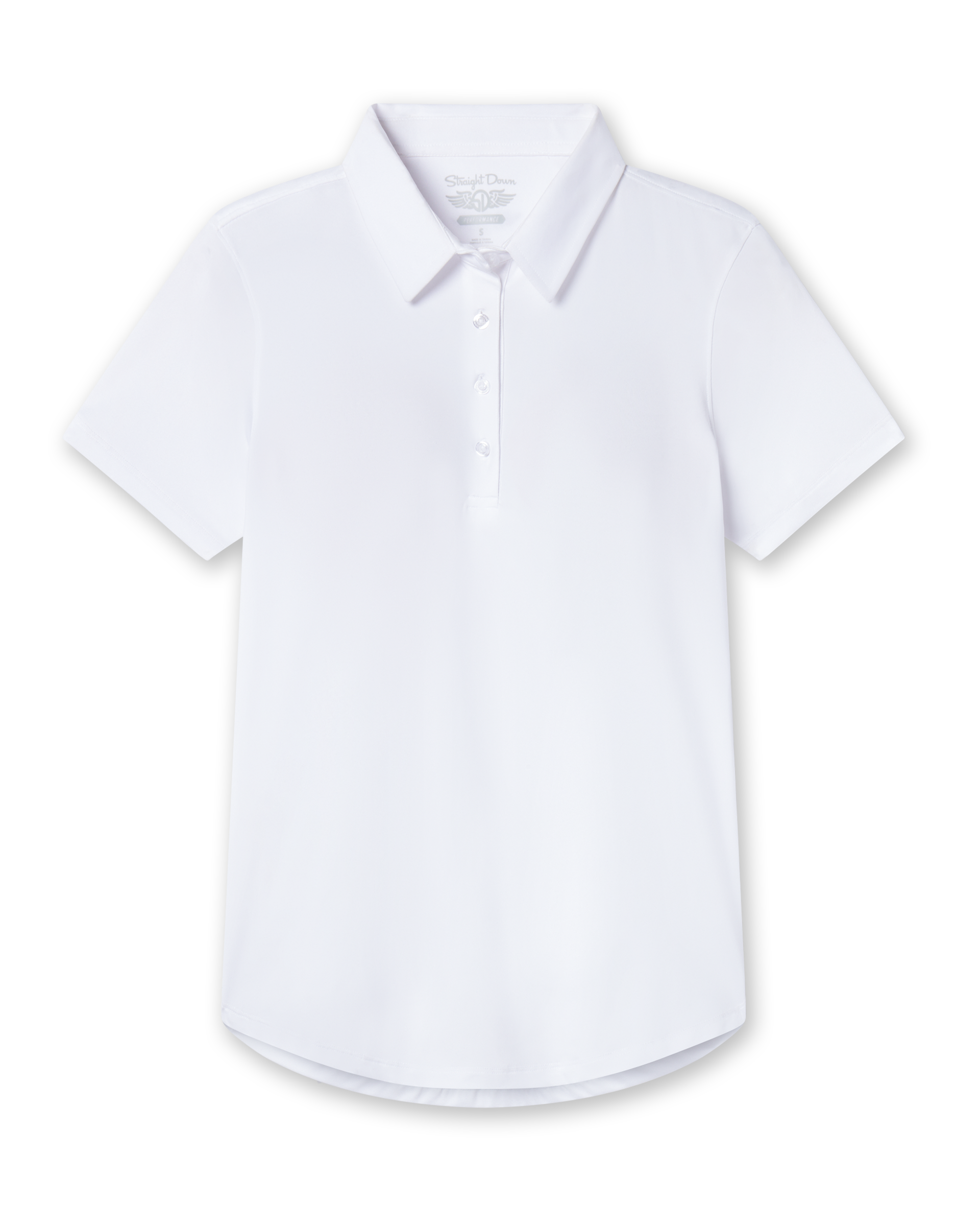 Straight Down Abbot Polo - White