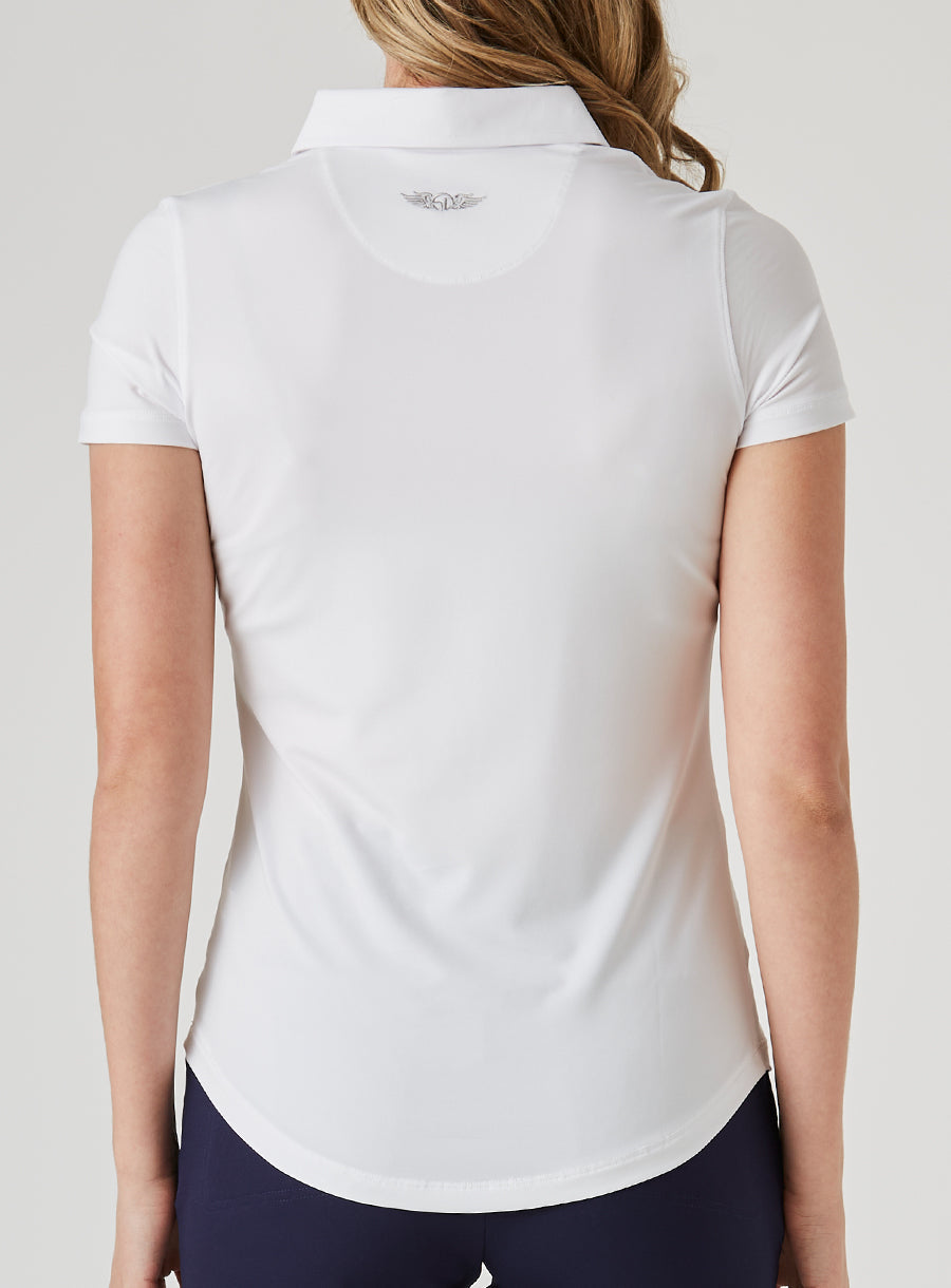 Straight Down Abbot Polo - White