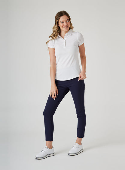 Straight Down Abbot Polo - White