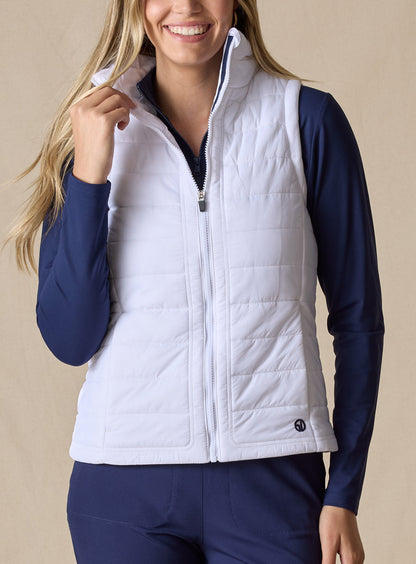 Straight Down Cloud Vest - White