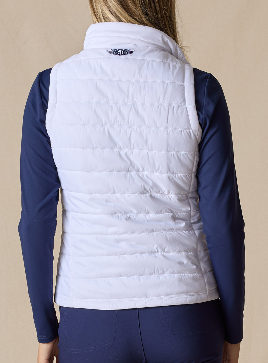 Straight Down Cloud Vest - White