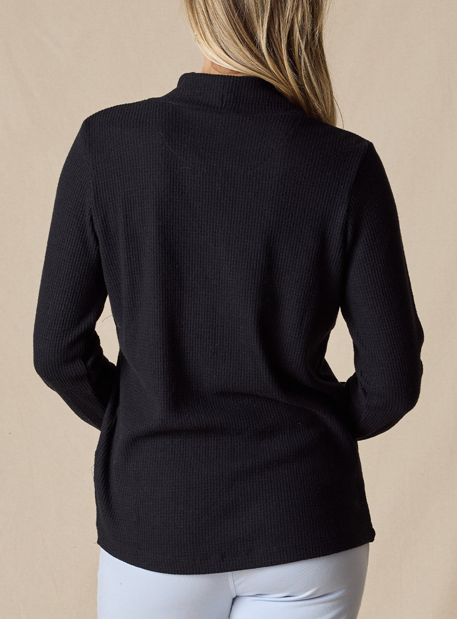 Straight Down Misty Top - Black