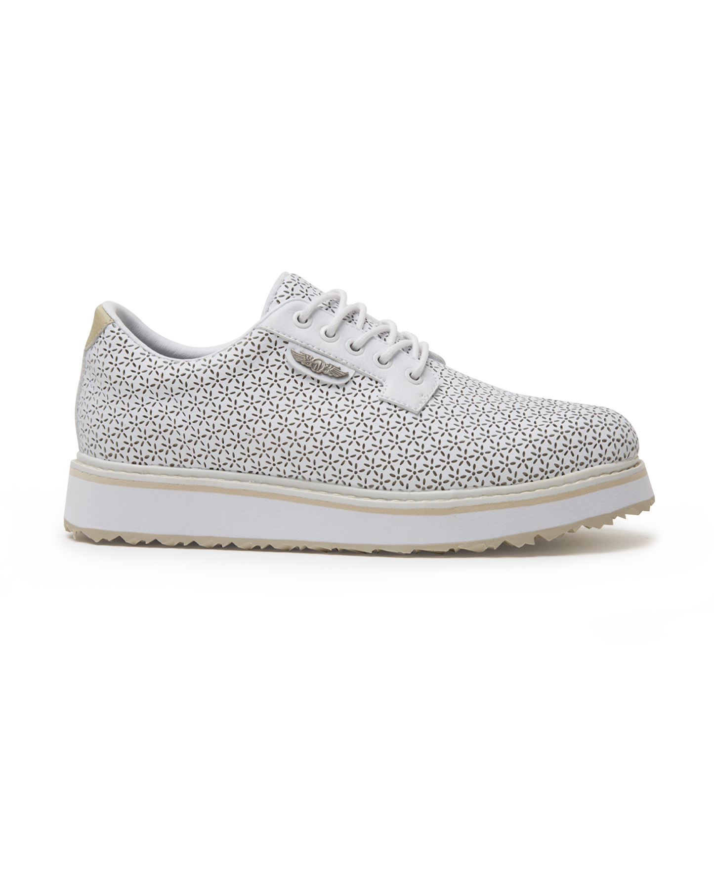 Straight Down Bella Perforated Derby Shoe - White