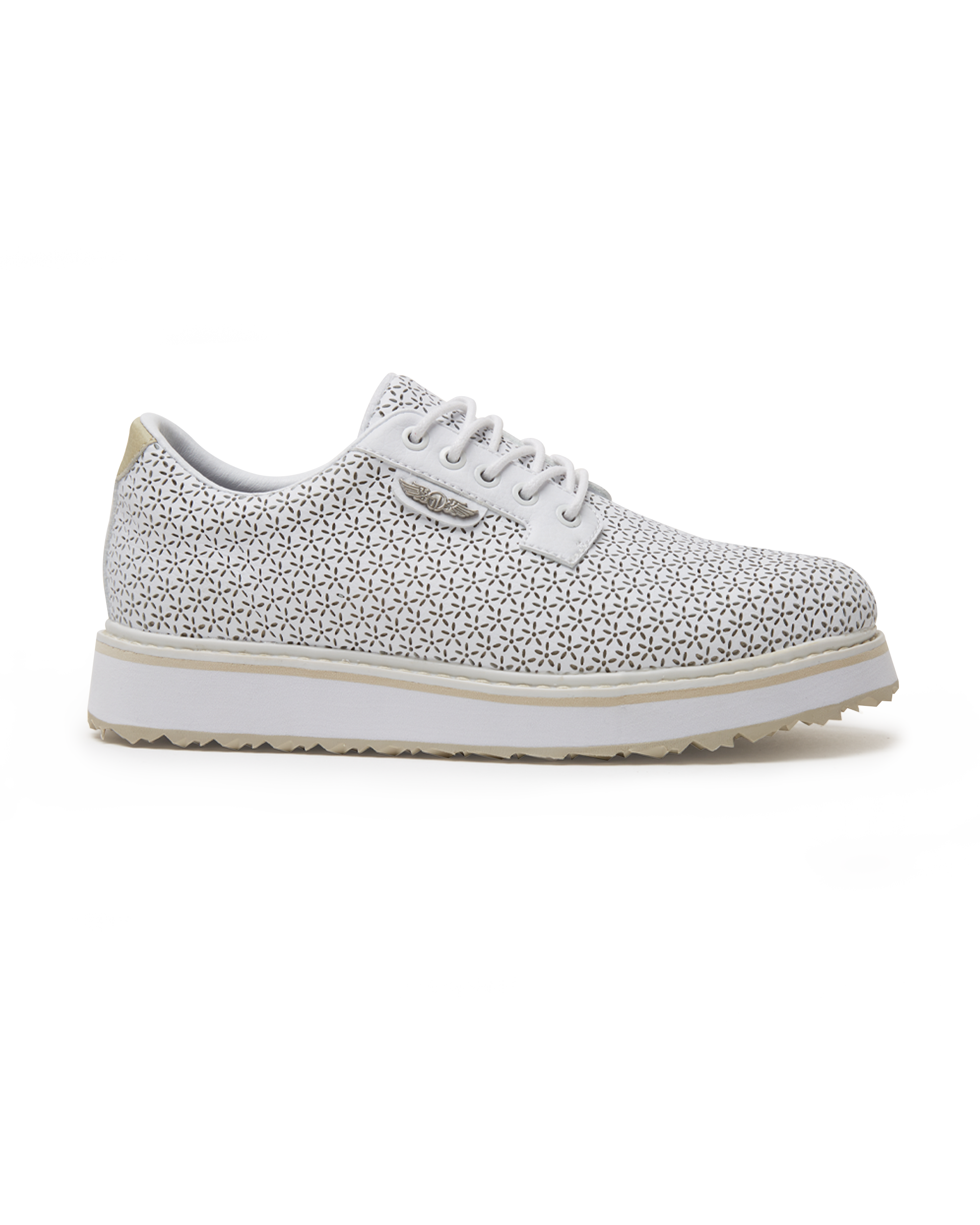 Straight Down Bella Perforated Derby Shoe - White