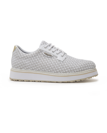 Straight Down Bella Perforated Derby Shoe - White