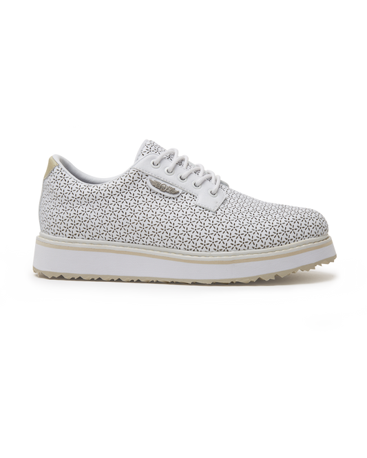 Straight Down Bella Perforated Derby Shoe - White
