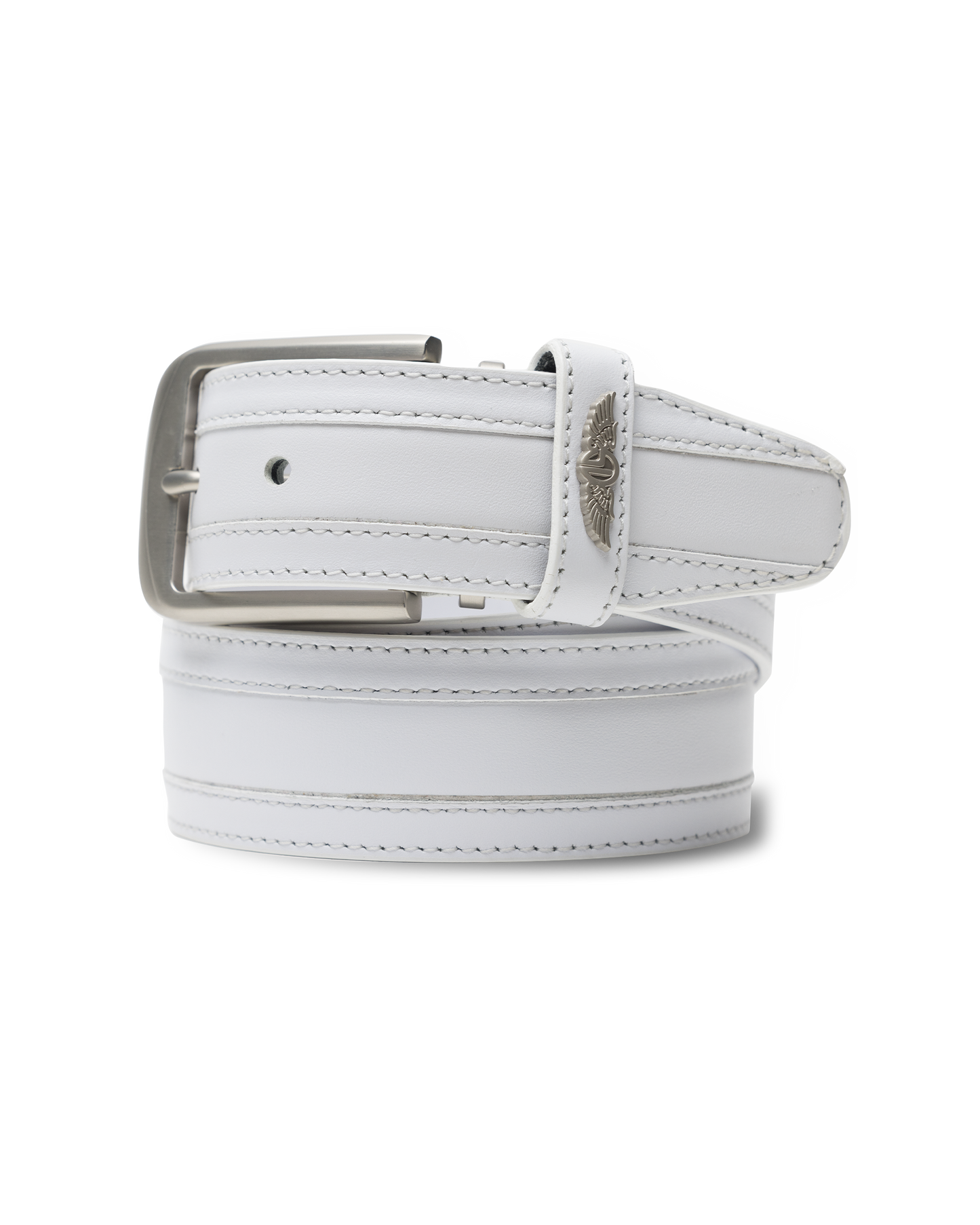 Straight Down Diplomat Belt - White