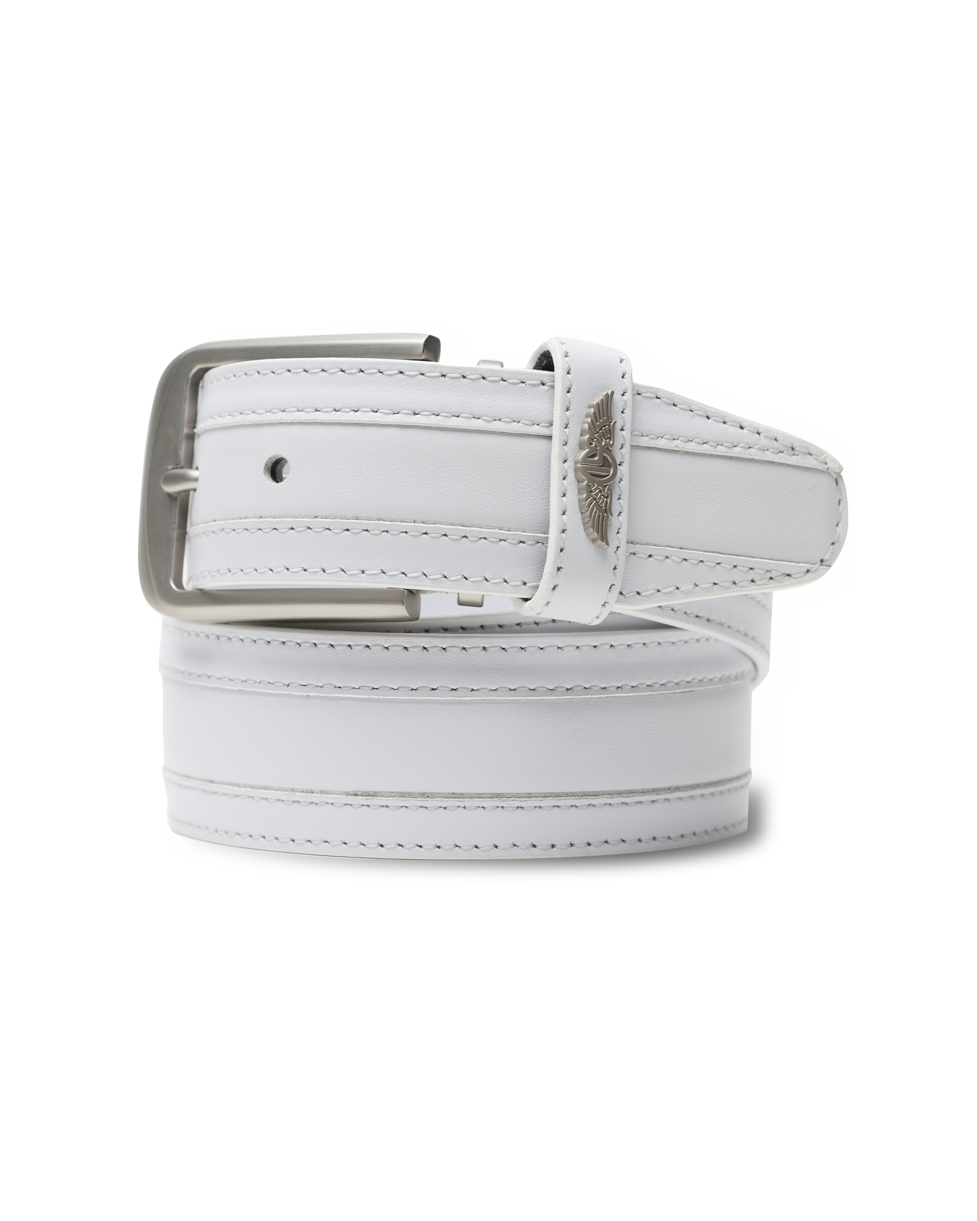 Straight Down Diplomat Belt - White