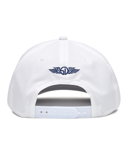 Straight Down Pin High Rope Hat - White